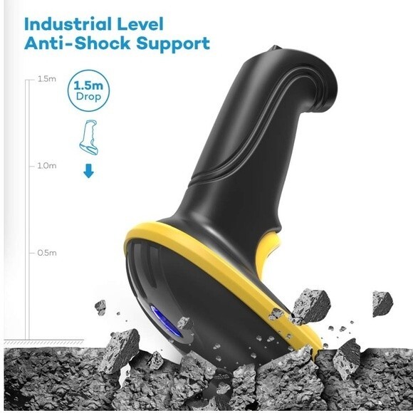 HooToo Barcode Scanner, 2.4Ghz Wireless and Wired Barcode Scanner - Picture 7 of 9
